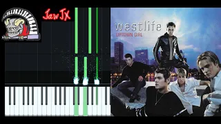 Westlife - " Uptown Girl " Piano Midi Synthesia ( Billy Joel Cover )