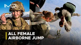 All-female Paratroopers Jump from C-17 Globemaster III Aircraft...!