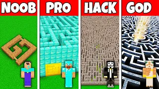 Minecraft Battle: NOOB vs PRO vs HACKER vs GOD GIANT MAZE BUILD SECRET MAZE CHALLENGE in Minecraft