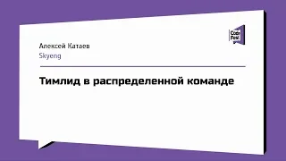 #TeamLead, Алексей Катаев, Тимлид в распределенной команде