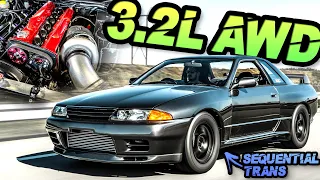 Skyline R32 GTR "Godzilla" Street Pulls With More Power + Clutchless Shift (Suspension Issues?)