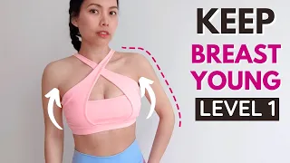 10 Min everyday to KEEP YOUR BREASTS YOUNG, effective moves to lift your chest LEVEL 1 | Hana Milly