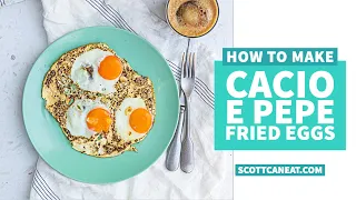 Cacio e Pepe Fried Eggs (Eggs in Caramelised Cream inspired by Food52)