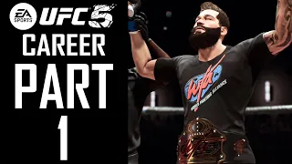 EA Sports UFC 5 - Career - Gameplay Walkthrough - Part 1 - "Backyard Brawls, WFA Debut"