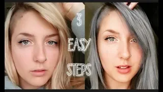 Blonde with Roots to Cool Gray/Silver | 3 Step Tutorial