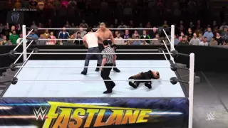Wwe Fastlane 2016- Roman Regins vs Dean Ambrose vs Brock Lesnar