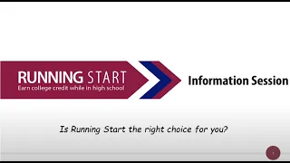 WCC Running Start Information Session