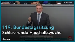 Schlussrunde der Haushaltswoche im Bundestag am 08.09.23