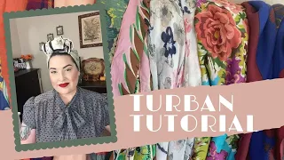 Vintage Turban Tutorial - SIX DIFFERENT WAYS TO TIE A HEAD SCARF