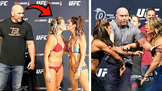 10 Most Embarrassing UFC Staredowns Caught On Live TV!