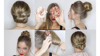 5 ИДЕЙ ПУЧКОВ НА ПРАЗДНИКИ | 5 UPDO HAIRSTYLE IDEAS FOR LONG/MEDIUM HAIR