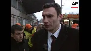 Intv with boxer Vitaly Klitschko, now running for mayor