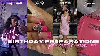 Prepare w/ me for my 17TH BIRTHDAY ☆ | hair , nails , wig install + grwm | PISCES SZN | iam slimm