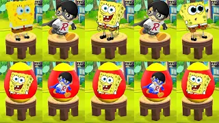 Tag with Ryan vs Spongebob: Sponge on the Run - Mystery Surprise Egg Search Video All Characters