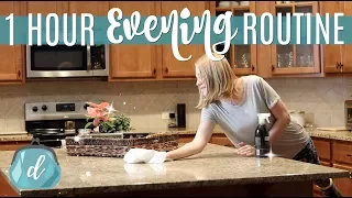ORGANIZED 1-HOUR EVENING ROUTINE ❤️ Realistic Cleaning & Mommy Motivation
