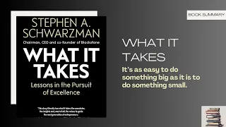 Stephen Schwarzman's Lessons in the Pursuit of Excellence
