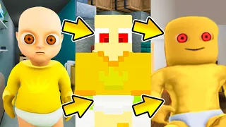 NEW Baby in Minecraft VS Roblox VS Baby In Yellow!