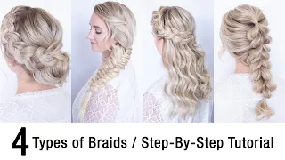 4 Types Of Braids | Step-By-Step Tutorial | Kenra Professional