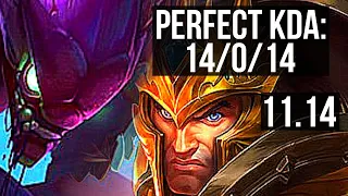 KHA'ZIX vs JARVAN IV (JUNGLE) | 14/0/14, Legendary, 300+ games | EUW Master | v11.14