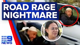 Car nearly driven off road in dangerous road rage attack | 9 News Australia