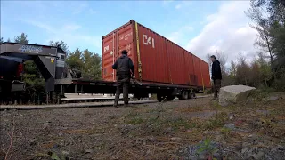 Shipping Container Transport   Self Load and Unload