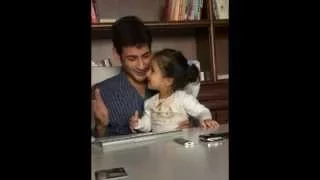 Mahesh babu with his daughter on Birthday