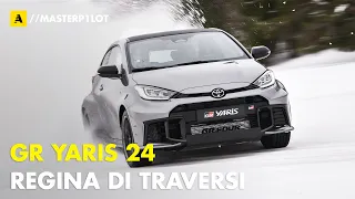 Toyota GR YARIS 2024: con LEI a far TRAVERSI sulla neve... | Che EVOLUZIONE la gierrina!