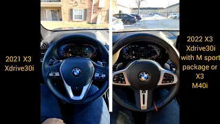 2022 BMW X3 vs 2021 BMW X3 | Interior Comparison POV