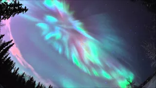 Coronal aurora over Fairbanks, Alaska (January 22, 2012)