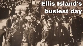 17th April 1907: Ellis Island in New York Harbor has its busiest day, processing 11,747 immigrants