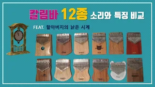 이영상 하나면 끝! 칼림바 12종 소리와 특징 비교 (루아우 네코즈 링팅 하루 게코 키미 듀얼) [조이 칼림바 스쿨 6탄]