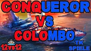 Conqueror vs. Colombo 12vs12 *Kradonische Gefechte* ⚓️ in World of Warships 🚢 #worldofwarships