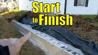 Building a Retaining Wall with Concrete Blocks