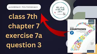 class 7th math chapter 7 algebraic polynomial