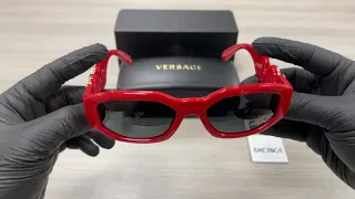 Versace 4361 533087 Red Gold-Dark Gray Sunglasses