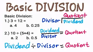 Basic Division: Dividend Divisor Quotient