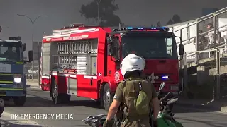 Unidades llegando a ALARMA GENERAL de incendio en San Bernardo [2022]