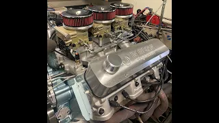 510 Pontiac engine with EFI Tripower conversion warm up on the dyno