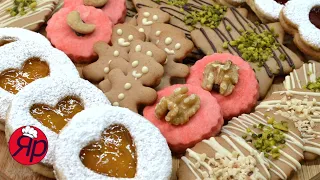 РОЖДЕСТВЕНСКОЕ ПЕЧЕНЬЕ🎄3 САМЫХ ПРОСТЫХ рецепта! ПЕЧЕНЬЕ за 15 минут🍪  Новогодняя Коробка Печенья 🎁