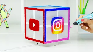 I Made 3D LAMP Tik Tok, Instagram, YouTube / 3D Pen TUTORIAL