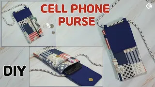 DIY CELL PHONE PURSE BAG/ PHONE POUCH BAG/ Mini Cross body Bag /sewing tutorial [Tendersmile]
