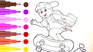 drawing coloring painting cute Kids step by step #drawing #coloring #painting #forkids #fortoddlers