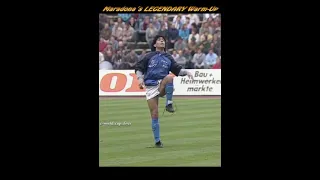 GREATEST Warm-Up in football history! Diego MARADONA 🇦🇷 at the rhythm of Live is Life! | #Shorts