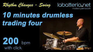 Swing - 10 minutes drumless trading four 200 Bpm with click