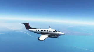 Full Flight from Cozumel to Asheville in the Black Square King Air 350i MSFS 2020 (SU12) using OnAir