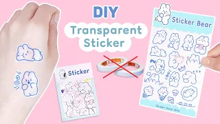 DIY Transparent Sticker | No 2-sided tape | DIY Sticker cute | Kawai Sticker // Quyen Sach Nho