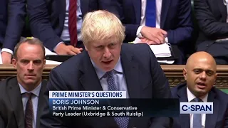 Exchange between Prime Minister Boris Johnson and Labour leader Jeremy Corbyn on Brexit