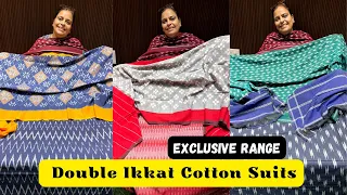 Amazing Ikkat Handloom Cotton suits | Double Ikkat Dress Material | Exclusive and New Suit Designs