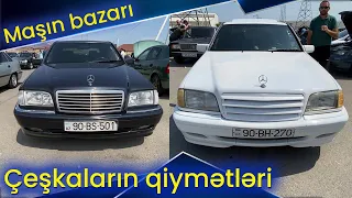 Çeşka mercedesin qiymətləri, masin bazarinda ceskalarin qiymetleri