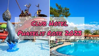 Club Hotel Phaselis Rose / Tekirova Kemer Turkey / aqua park, territory, beach and pool